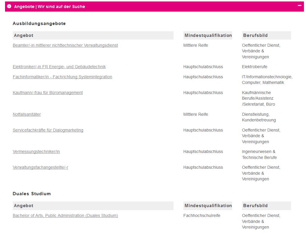 Darstellung der Angebote auf der individuelle Webcodeseite Darstellung der Angebote auf der individuelle Webcodeseite