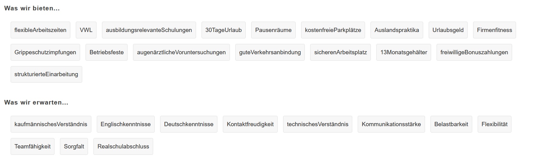 Ausstellerbeispiele Webcode-Seite | Was wir bieten... | Was wir erwarten...