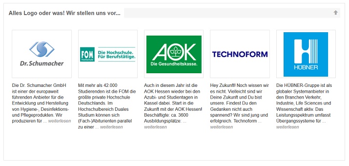 Darstellung Logo mit Text Rubrik „Alles Logo oder was! Wir stellen uns vor“ auf der Standort-Startseite Darstellung Logo mit Text Rubrik „Alles Logo oder was! Wir stellen uns vor“ auf der Standort-Startseite