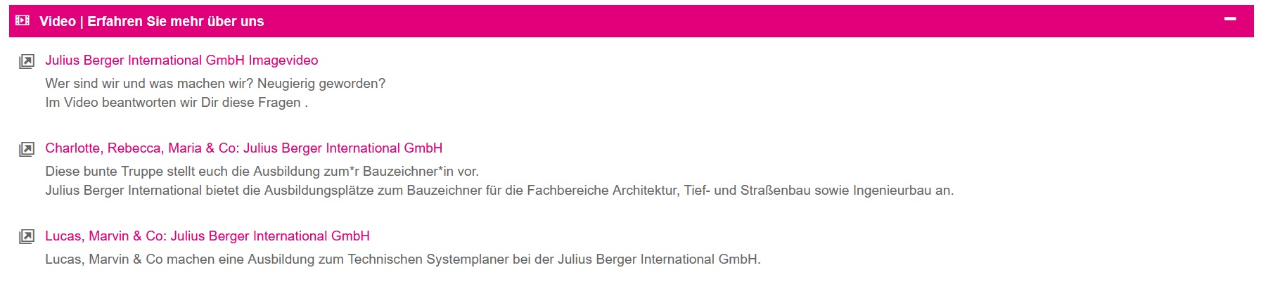 Ausstellerbeispiele Webcode-Seite | Video