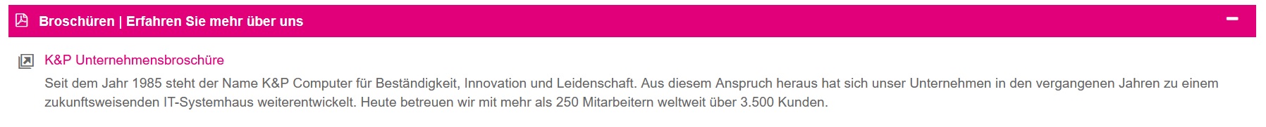 Ausstellerbeispiele Webcode-Seite | Broschüren