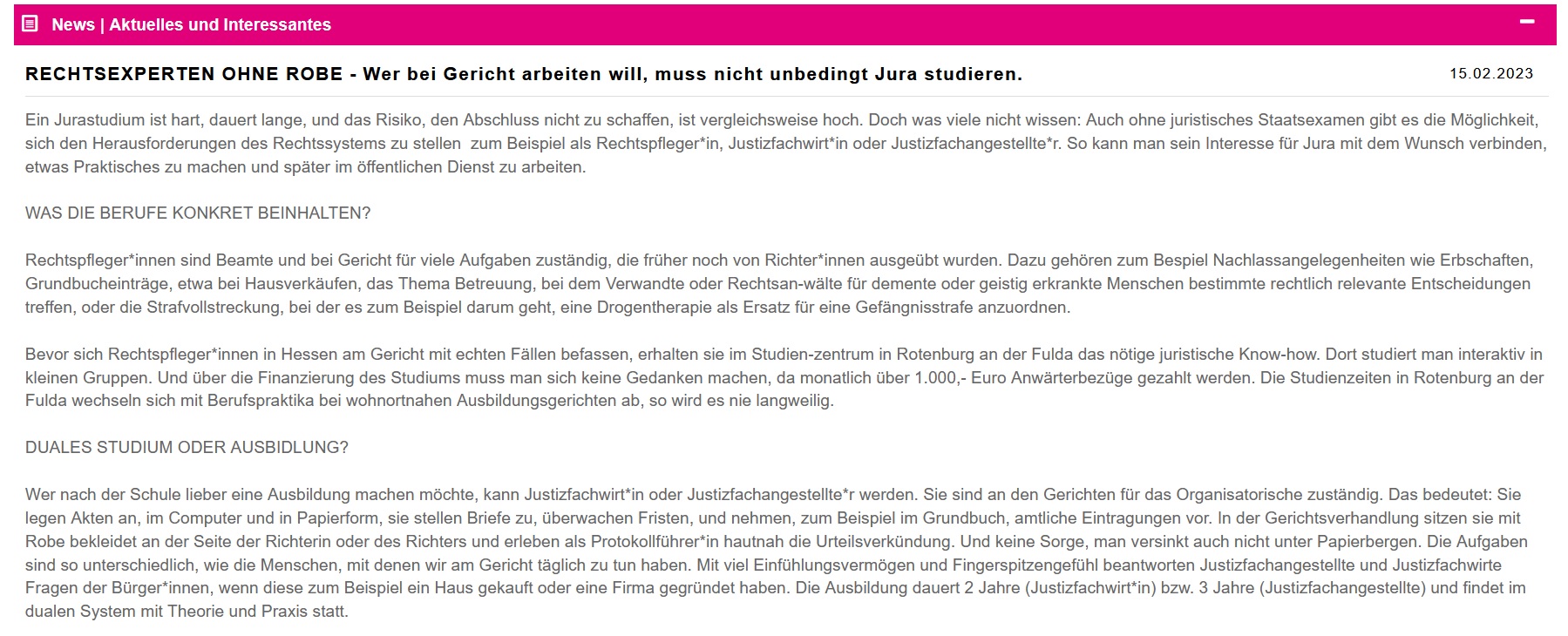 Ausstellerbeispiele Webcode-Seite | News