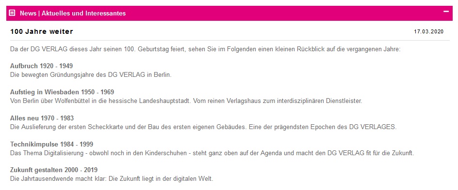 Ausstellerbeispiele Webcode-Seite | News