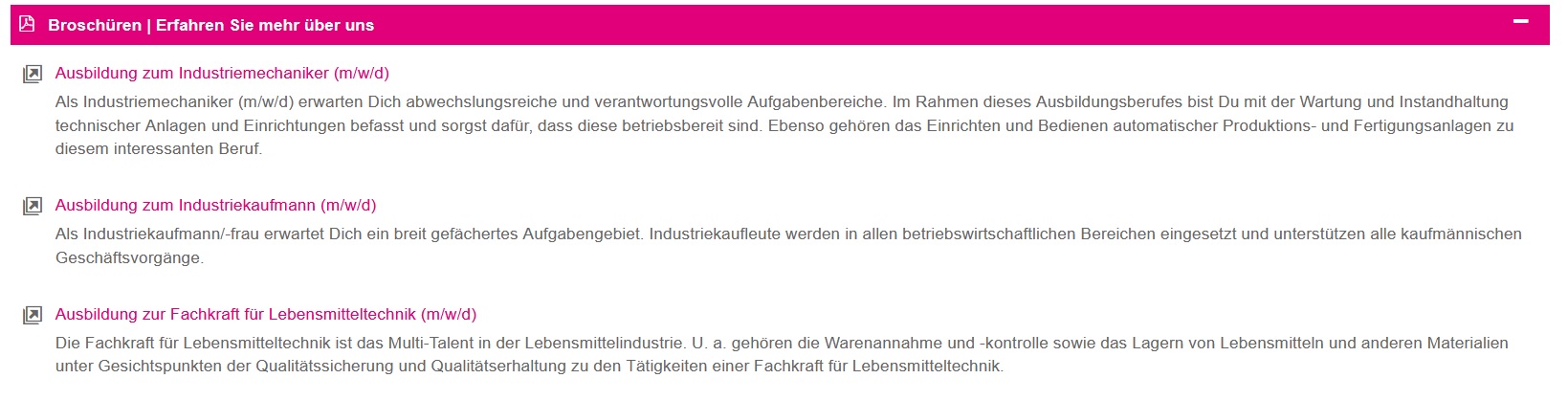 Ausstellerbeispiele Webcode-Seite | Broschüren